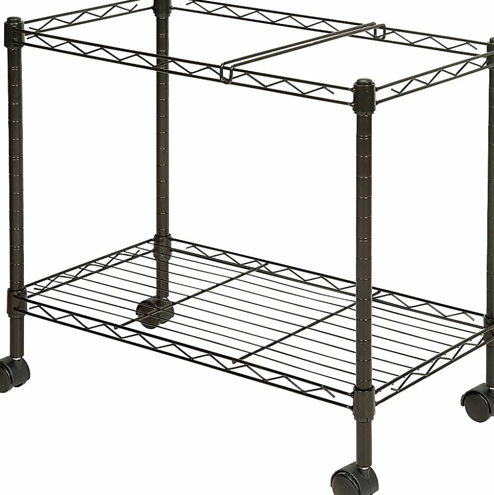 Lorell® Mobile Wire File Cart, 12-7/8"W x 25-13/16"D x 20-1/2"H, Black