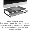 Lorell Monitor/Laptop Stand - 20 lb Load Capacity - 5.50"x14.50" Depth - Desktop - Steel - Black -  - 18330