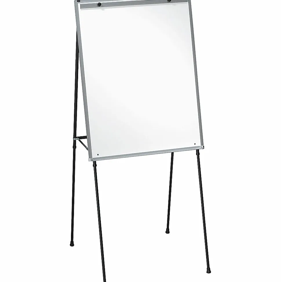 Lorell® Non-Magnetic Dry-Erase Whiteboard Easel, 34" x 28", Metal Frame With Black Finish