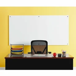 Lorell® Non-Magnetic Unframed Dry-Erase Glass Whiteboard, 48" x 36", Frost