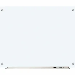 Lorell® Non-Magnetic Unframed Dry-Erase Glass Whiteboard, 48