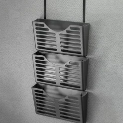 Lorell® 3-Pocket Plastic Hanging Wall File, 9-3/4