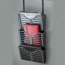 Lorell® 3-Pocket Plastic Hanging Wall File, 9-3/4