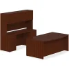 Lorell® Prominence 2.0 72"W Bow-Front Right-Pedestal Computer Desk, Mahogany