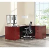 Lorell® Prominence 2.0 60"W Left-Pedestal Computer Desk, Mahogany