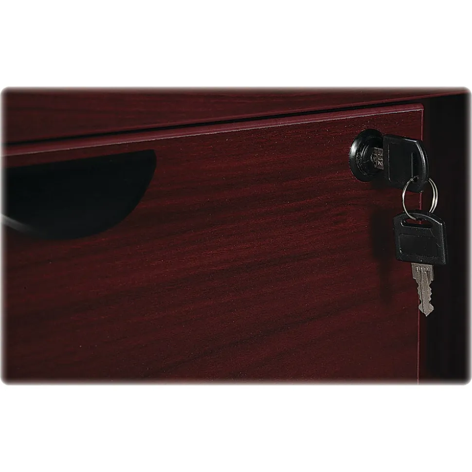 Lorell® Prominence 2.0 60"W Left-Pedestal Computer Desk, Mahogany