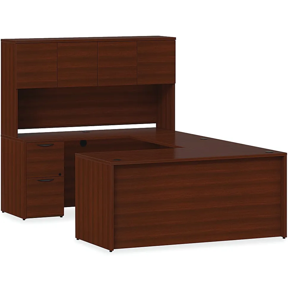 Lorell® Prominence 2.0 60"W Right-Pedestal Computer Desk, Mahogany