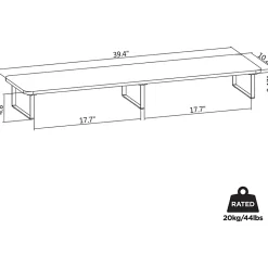 Lorell Quick-Install Monitor Laptop Riser, 4.80