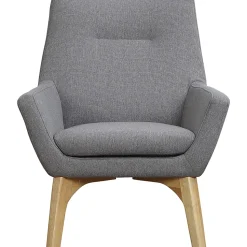 Lorell® Quintessence Upholstered Side Chair With Lumbar Support, Gray/Natural