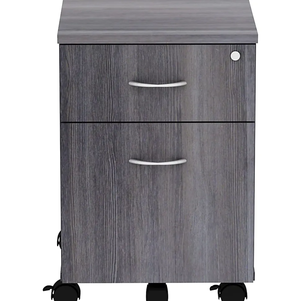 Lorell® Relevance 2-Drawer Mobile File Cabinet For Computer Desk, Charcoal
