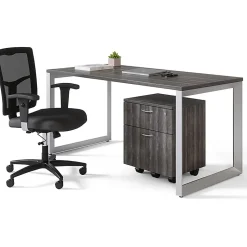Lorell® Relevance 2-Drawer Mobile File Cabinet For Computer Desk, Charcoal