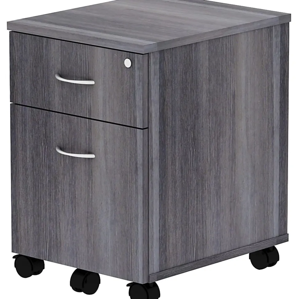 Lorell® Relevance 2-Drawer Mobile File Cabinet For Computer Desk, Charcoal