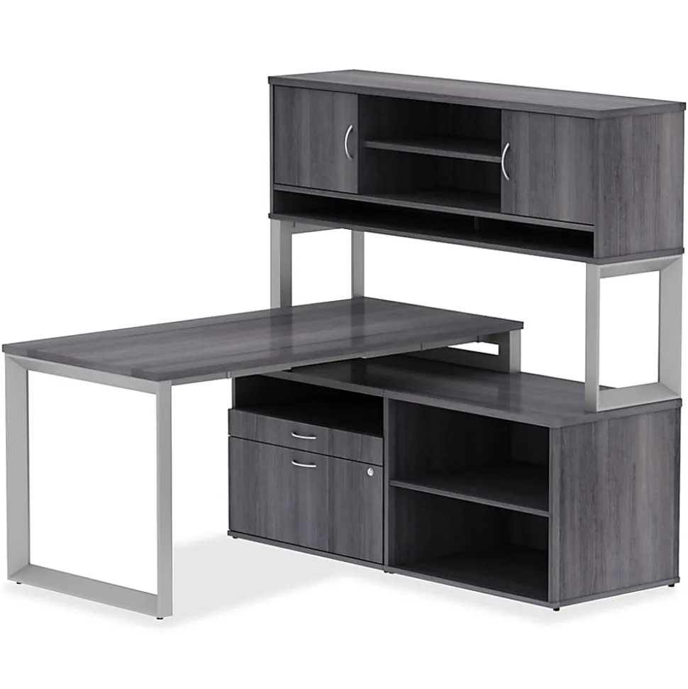 Lorell® Relevance Series Desk Top, 72"W x 29 1/2"D, Charcoal