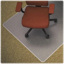 Lorell® Rolled Low-Medium Pile Studded Chair Mat, 36