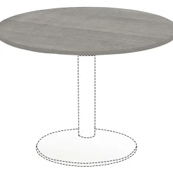 Lorell® Round Conference Tabletop, 48", Weathered Charcoal