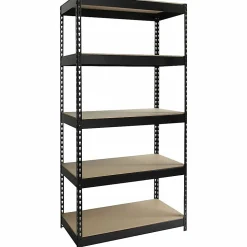 Lorell® 5-Shelf Riveted Steel Shelving, 72