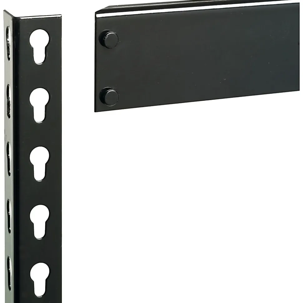 Lorell® 5-Shelf Riveted Steel Shelving, 72"H x 48"W x 24"D, Black