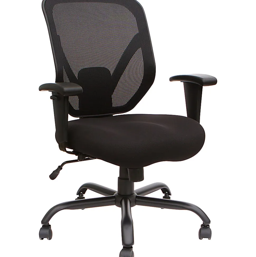 Lorell® SOHO Big & Tall Mesh Back Chair, Black