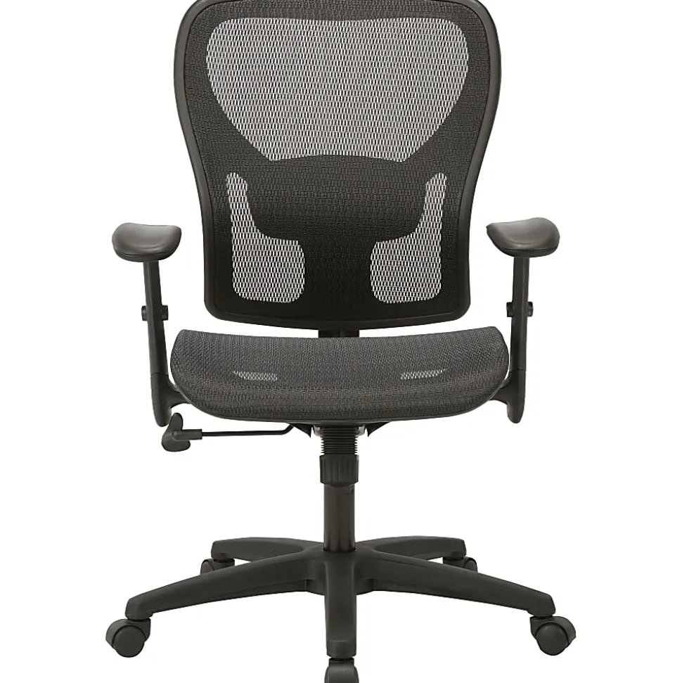Lorell® SOHO Mesh Mid-Back Task Chair, Black