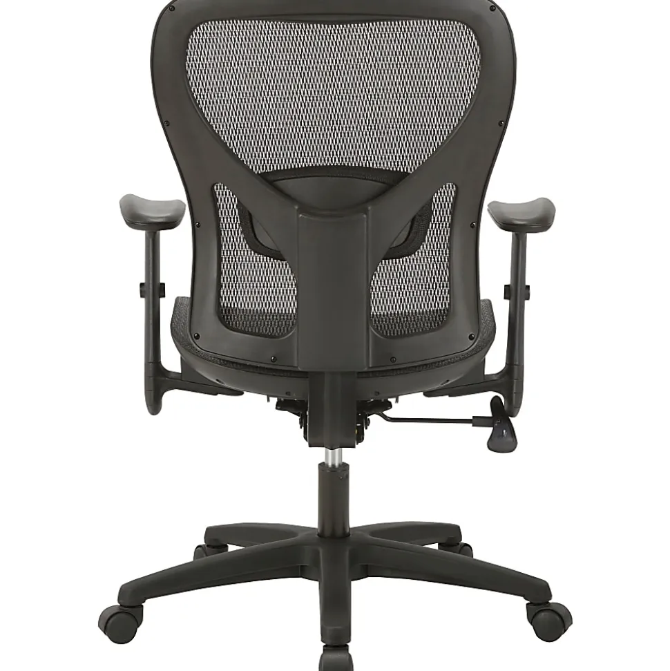 Lorell® SOHO Mesh Mid-Back Task Chair, Black