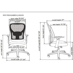 Lorell® SOHO Mesh Mid-Back Task Chair, Black