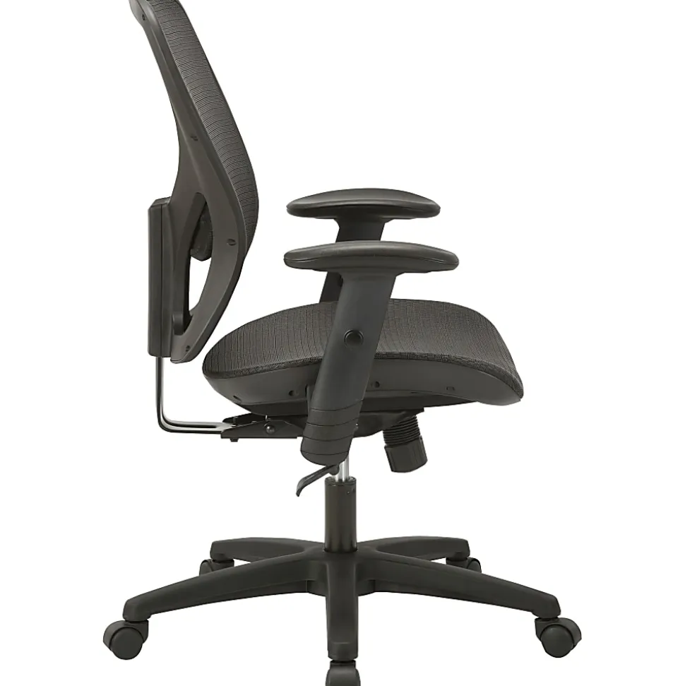 Lorell® SOHO Mesh Mid-Back Task Chair, Black