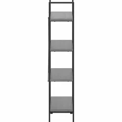 Lorell SOHO Rustic Metal Frame Bookcase, 57.5