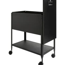 Lorell® Steel Locking Letter-Size Mobile File Cart, Black
