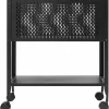 Lorell™ Steel Mesh Hanging Letter-Size Mobile File Cart, Black