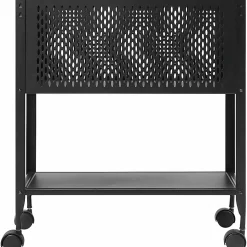 Lorellâ„¢ Steel Mesh Hanging Letter-Size Mobile File Cart, Black