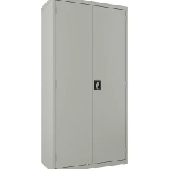 Lorell® Steel Wardrobe Storage Cabinet, 72"H x 36"W x 18"D, Light Gray