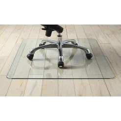 Lorell® Tempered Glass Chair Mat, 36" x 46", Clear
