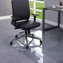 Lorell® Tempered Glass Chair Mat, 48" x 60", Clear