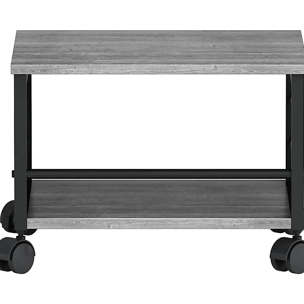 Lorell Underdesk Mobile Machine Stand - 150 lb Load Capacity - 13.20"x18.70"x 15.70" Depth - Desk - Powder Coated - 60262