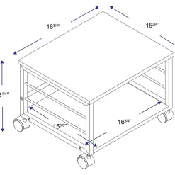 Lorell Underdesk Mobile Machine Stand - 150 lb Load Capacity - 13.20