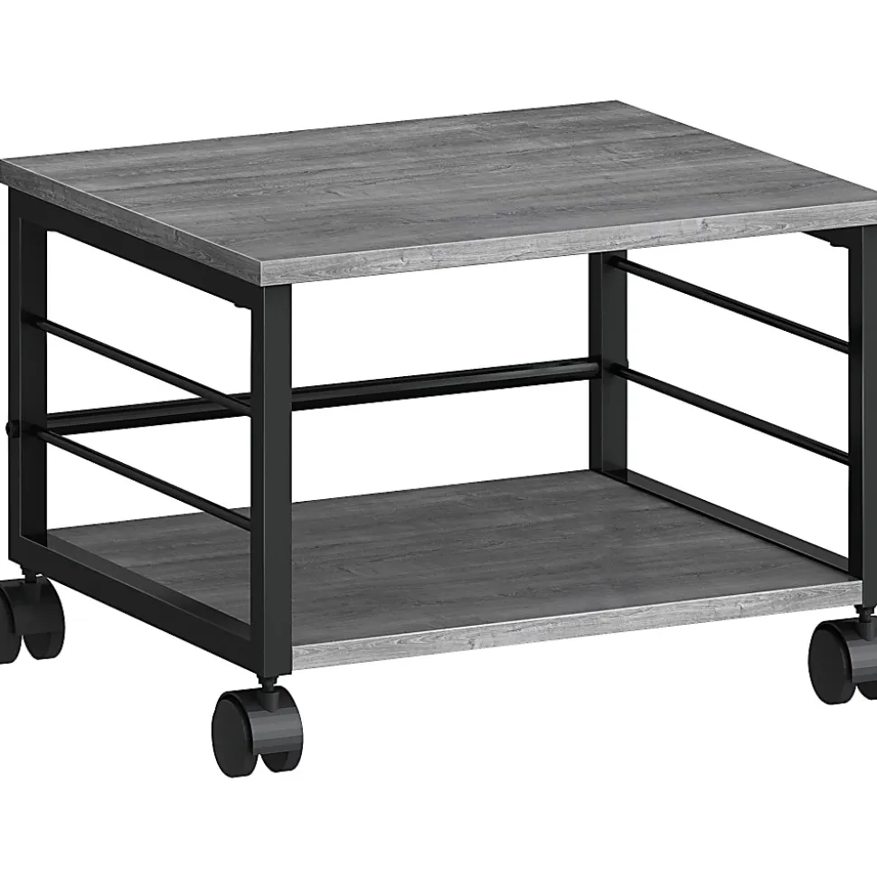 Lorell Underdesk Mobile Machine Stand - 150 lb Load Capacity - 13.20"x18.70"x 15.70" Depth - Desk - Powder Coated - 60262