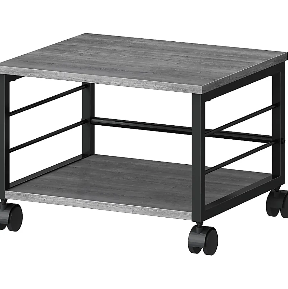 Lorell Underdesk Mobile Machine Stand - 150 lb Load Capacity - 13.20"x18.70"x 15.70" Depth - Desk - Powder Coated - 60262