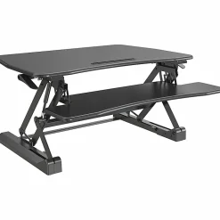 Lorell® V2 Gas-Lift Sit-To-Stand Desk Riser, 19-1/2
