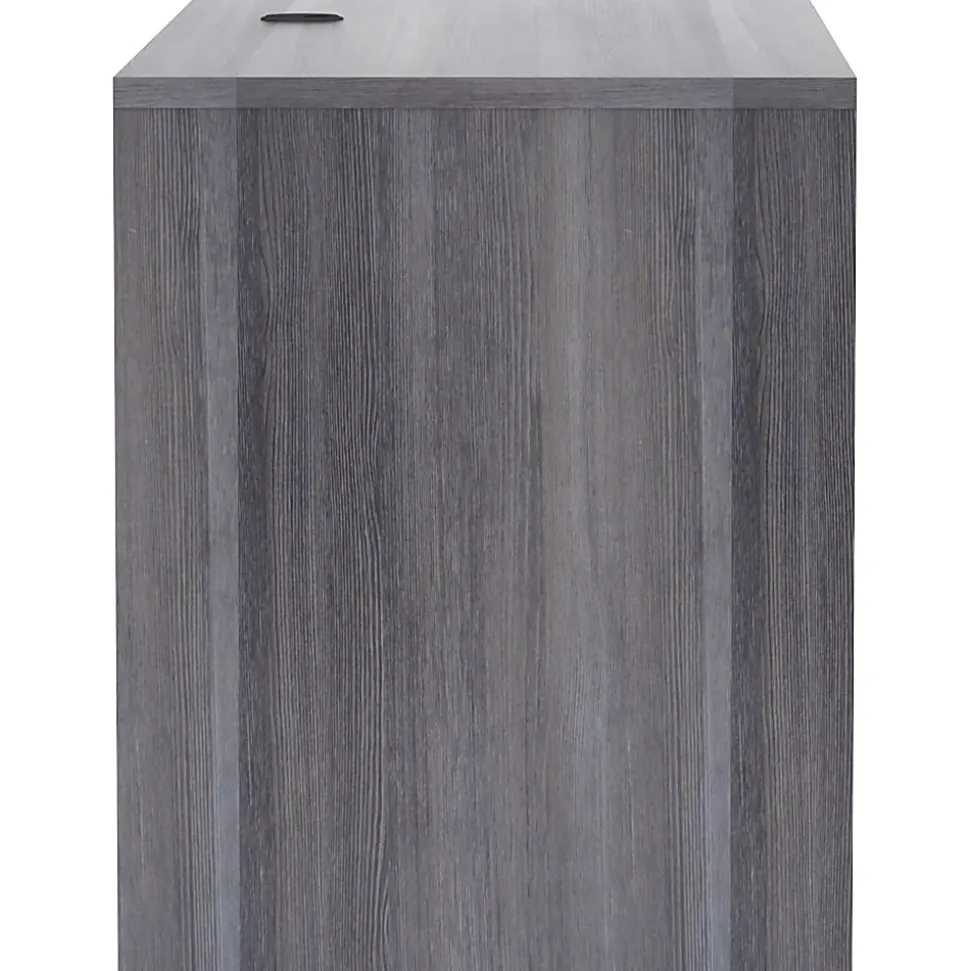Lorell® 72"W Credenza Computer Desk, Weathered Charcoal