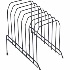 Lorell® Wire Step File, 8-Dividers, Black