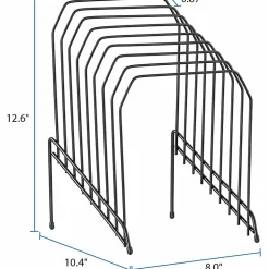 Lorell® Wire Step File, 8-Dividers, Black