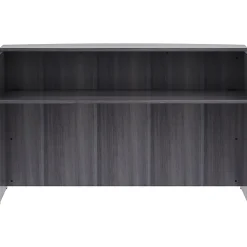 Lorell® 72"W Reception Computer Desk, Weathered Charcoal