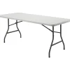 Lorell® 60"W Rectangular Banquet Table, Gray