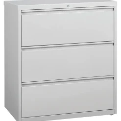 Lorell® 36"W x 18-5/8"D Lateral 3-Drawer File Cabinet, Light Gray