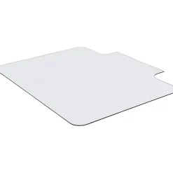 Lorell® 48" x 36" Glass Chair Mat With Lip, Clear