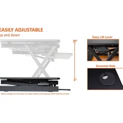 Lorell™ XL Height-Adjustable Desk Riser, 46