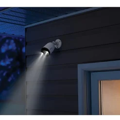 Lorex 4K Ultra HD Analog Indoor/Outdoor Add-On IP Bullet Security Camera With Smart Deterrence, White