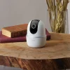 Lorex QHD Indoor Wi-Fi Smart Pan-And-Tilt Security Camera With Person Detection, 4.2"H x 3.9"W x 3.9"D, White