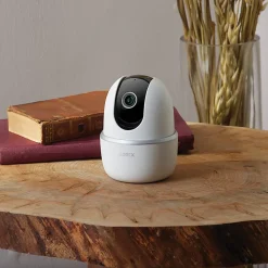 Lorex QHD Indoor Wi-Fi Smart Pan-And-Tilt Security Camera With Person Detection, 4.2"H x 3.9"W x 3.9"D, White
