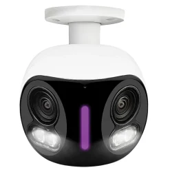 Lorex Wi-Fi 4K Dual-Lens Smart Security Camera With Smart Security Lighting, White